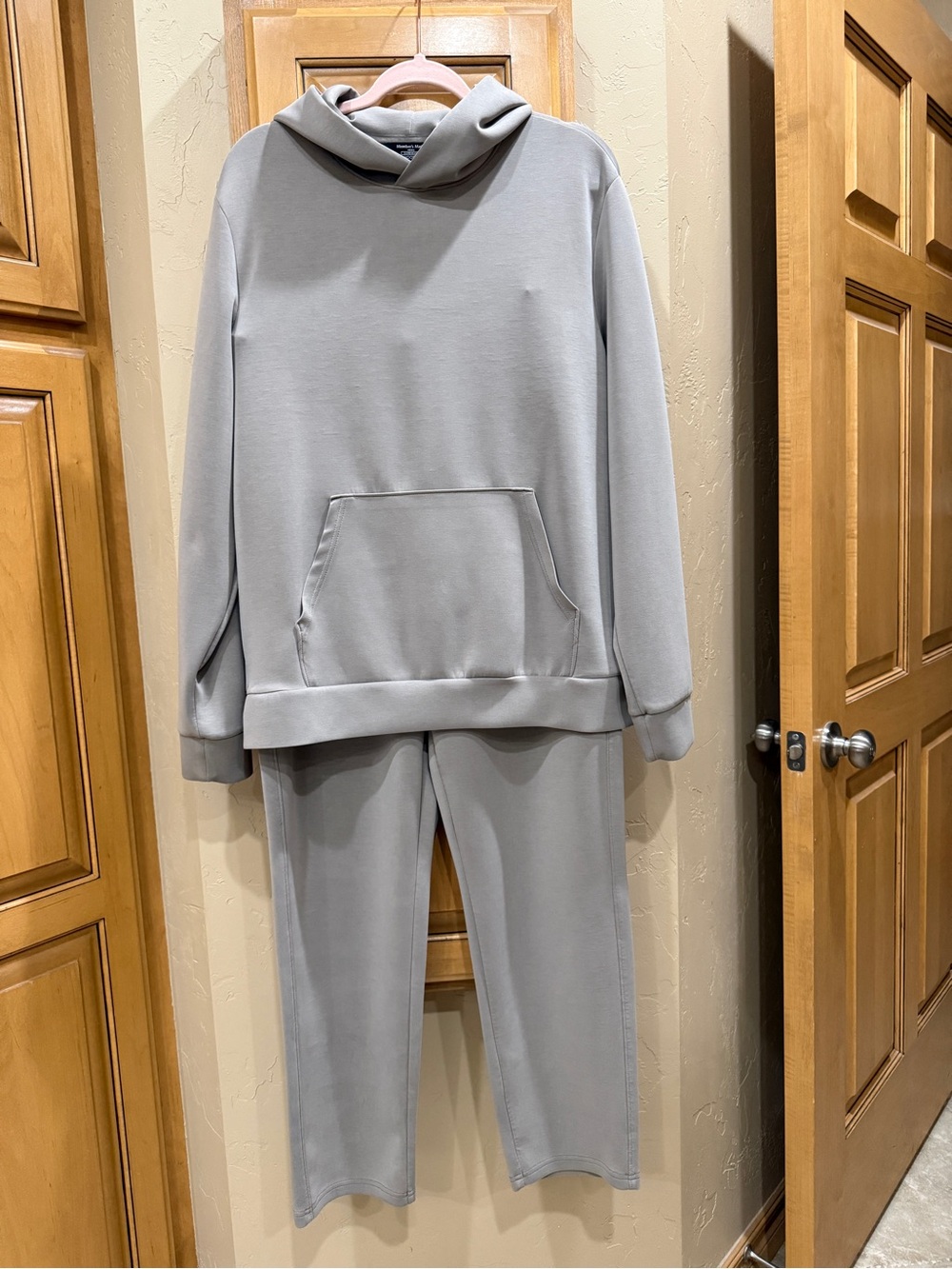 Men's Taupe Hooded Sweatshirt and Jogger Set